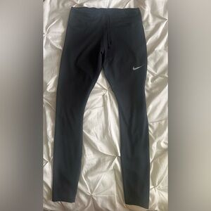 Nike Black Performance Running Tights with Reflective Swoosh